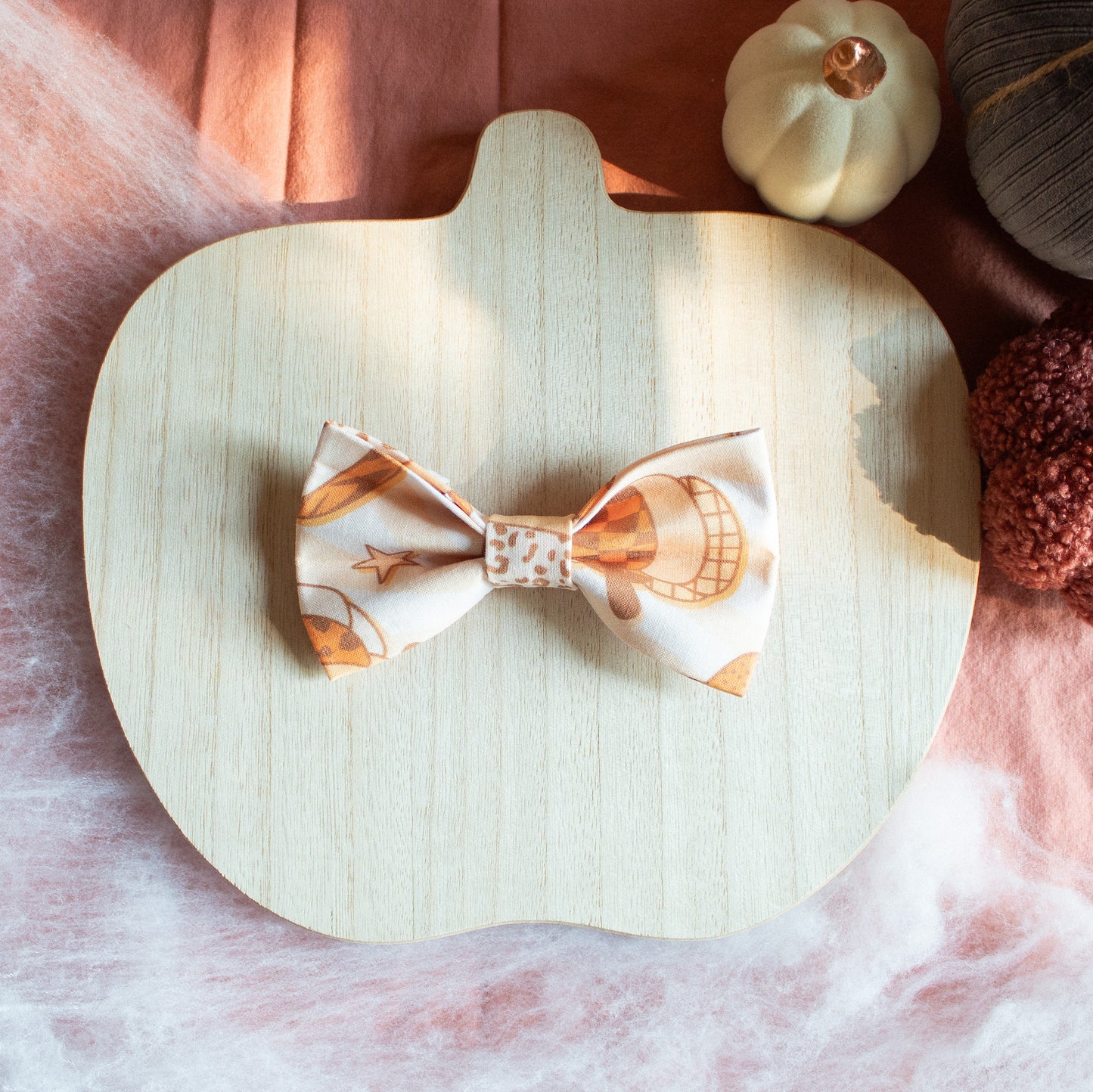 Patterned Pumpkins Dog Bowtie