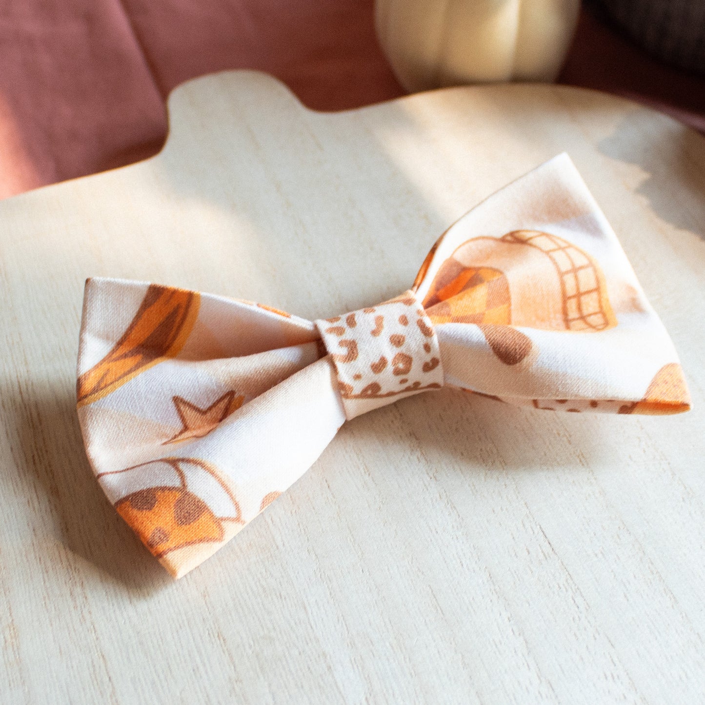 Patterned Pumpkins Dog Bowtie