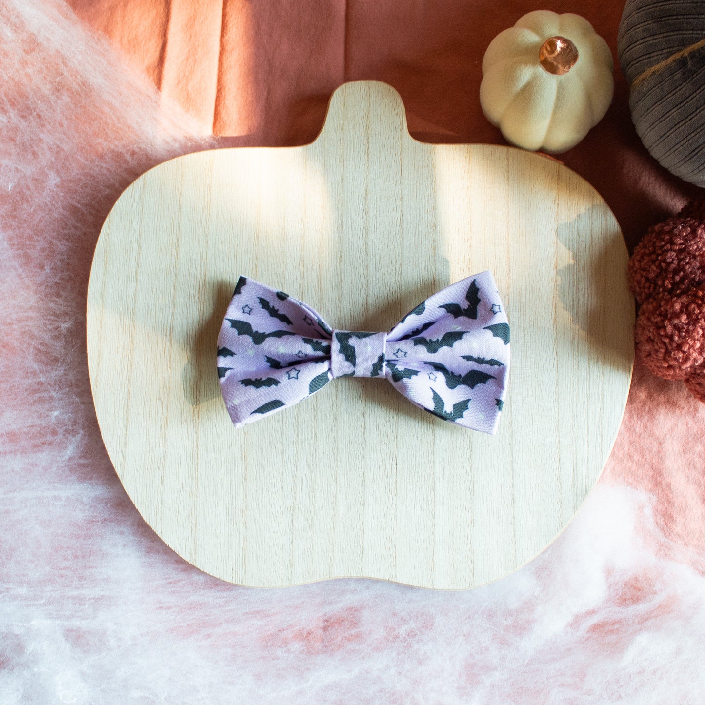 Pastel Bats Dog Bowtie