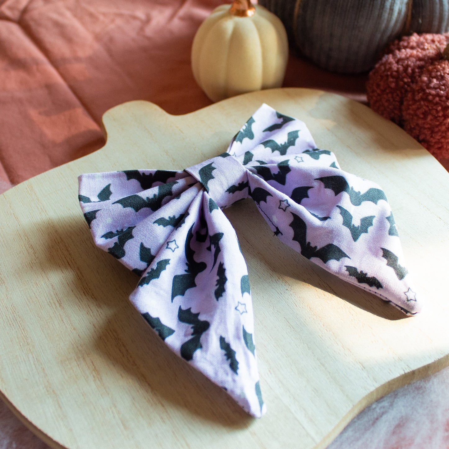 Pastel Bats Dog Sailor Bow