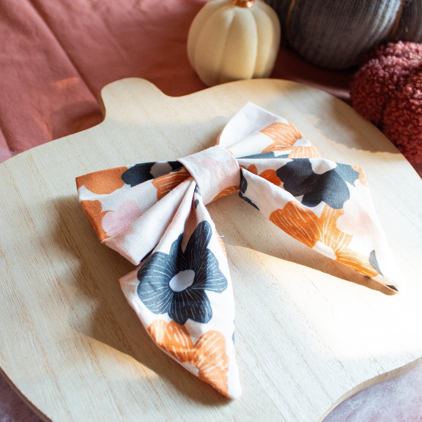Ghastly Floral Dog Sailor Bow
