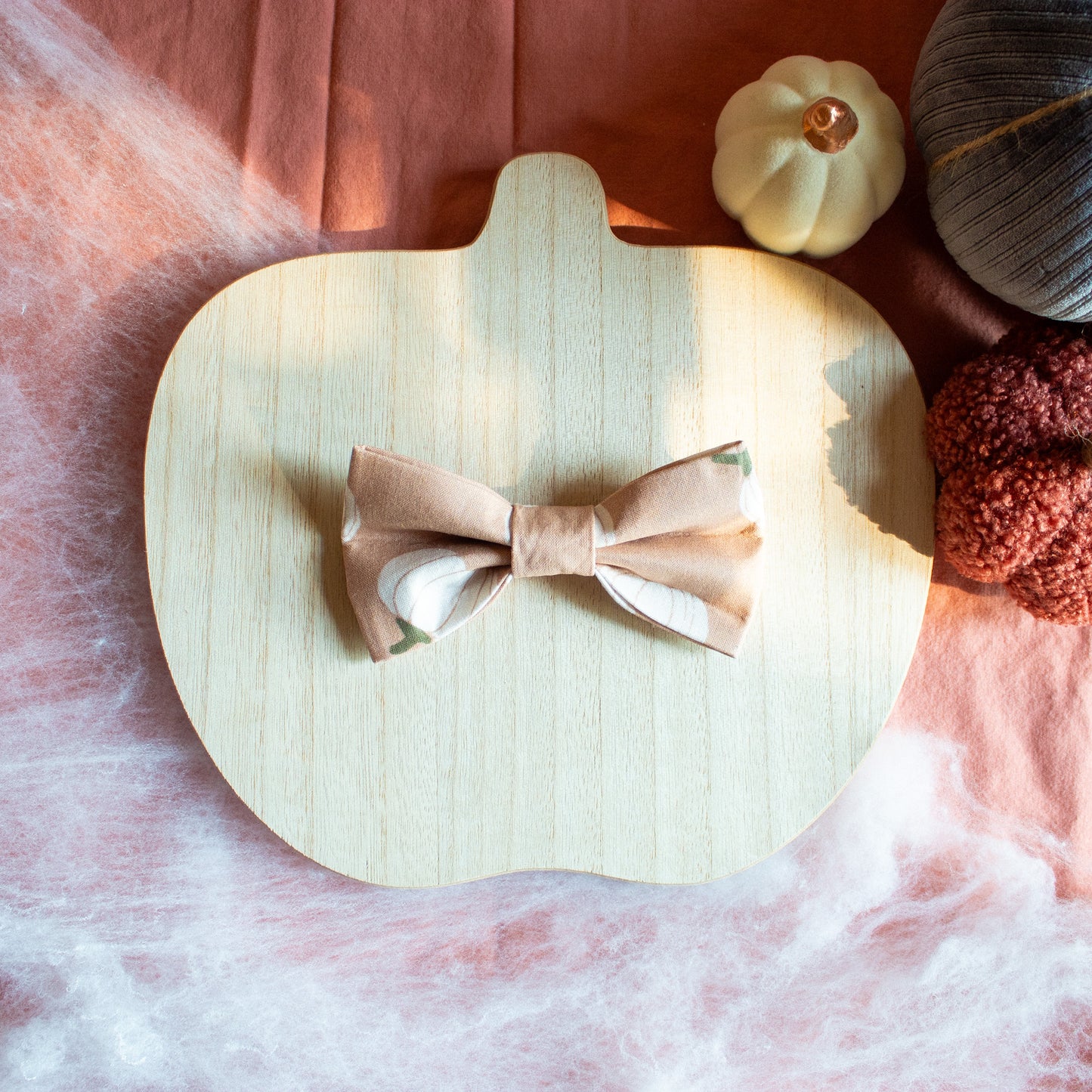 Boho Fall Pumpkins Dog Bowtie