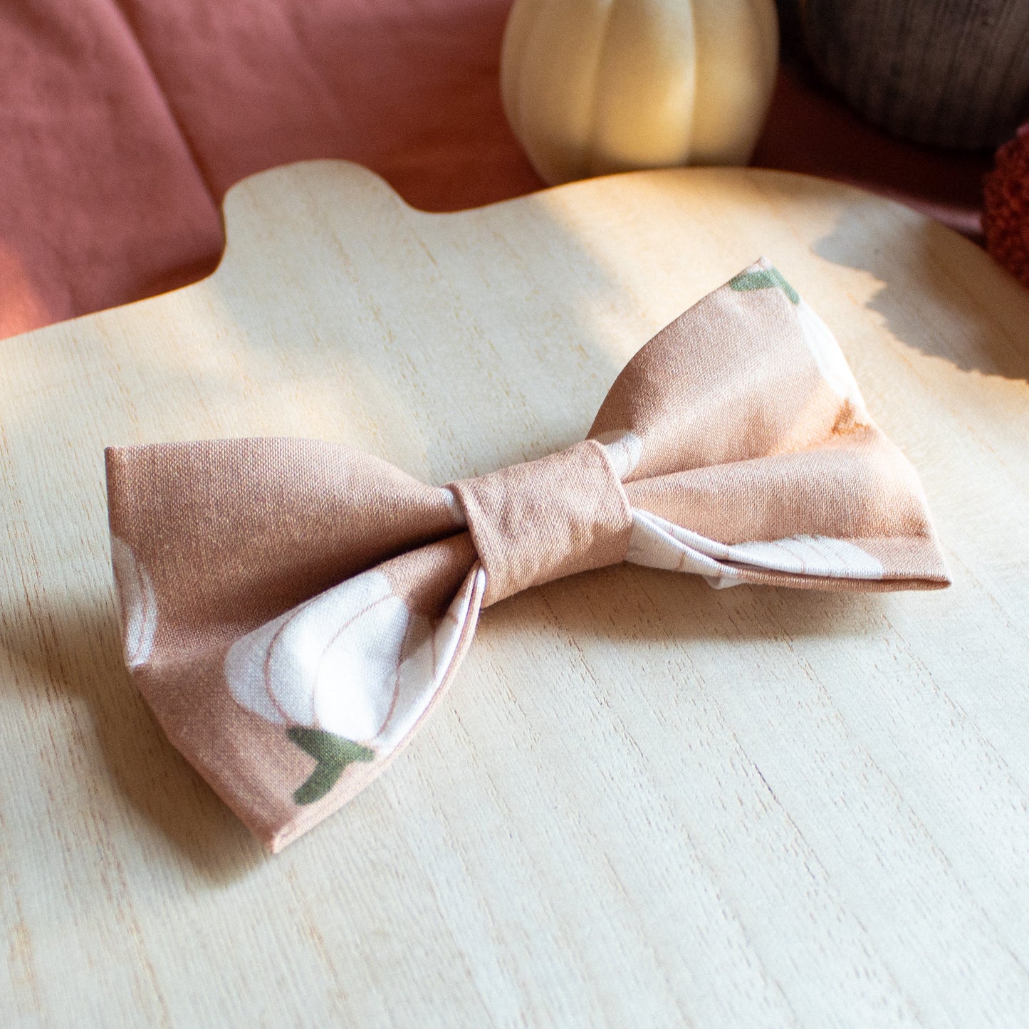Boho Fall Pumpkins Dog Bowtie