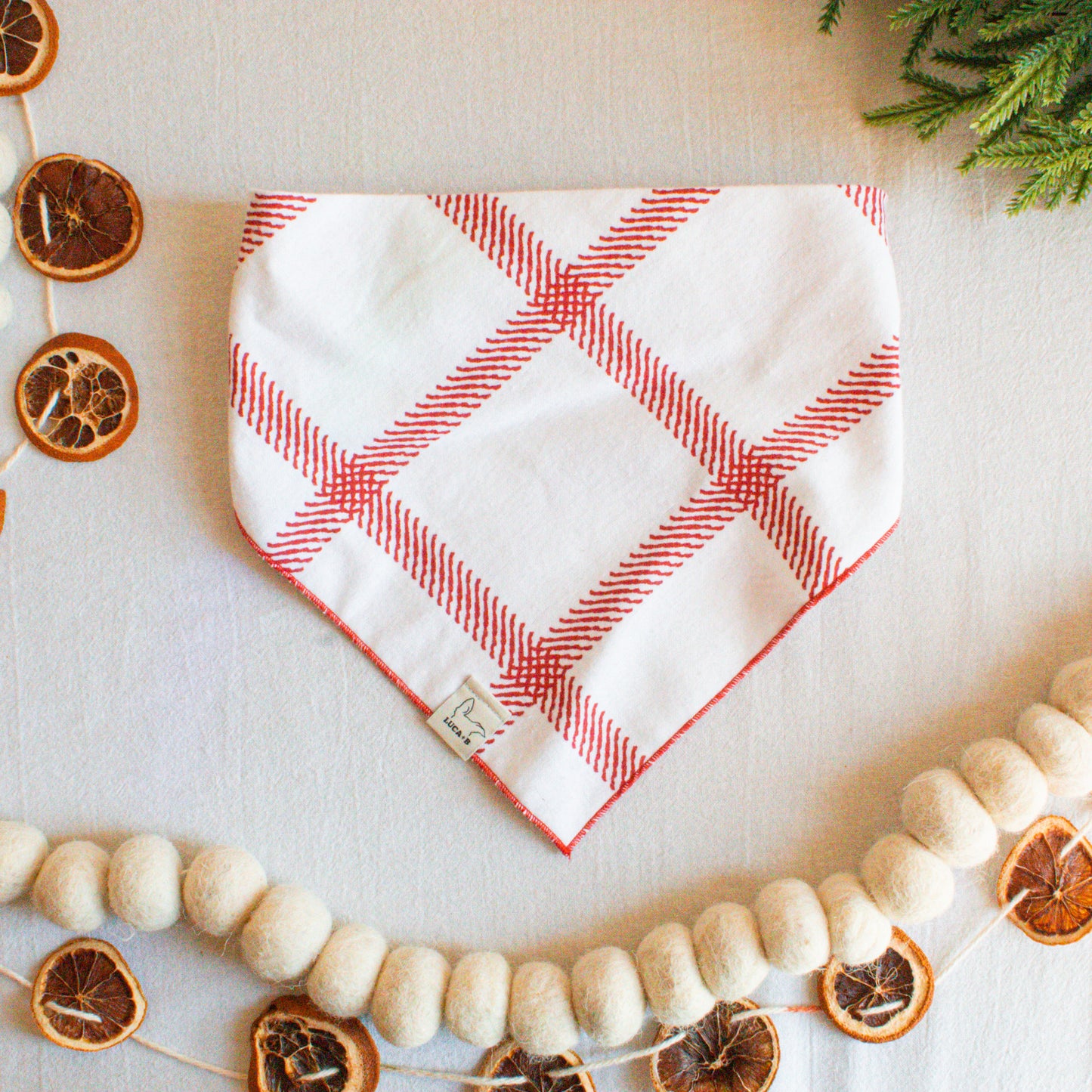 Rust Plaid Flannel Bandana