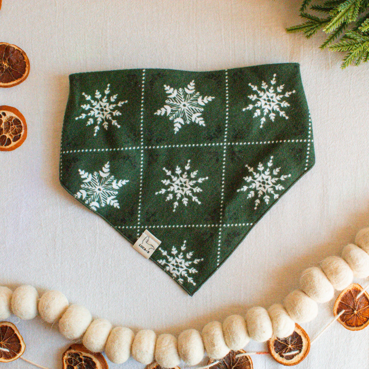 Snowflake Flannel Bandana