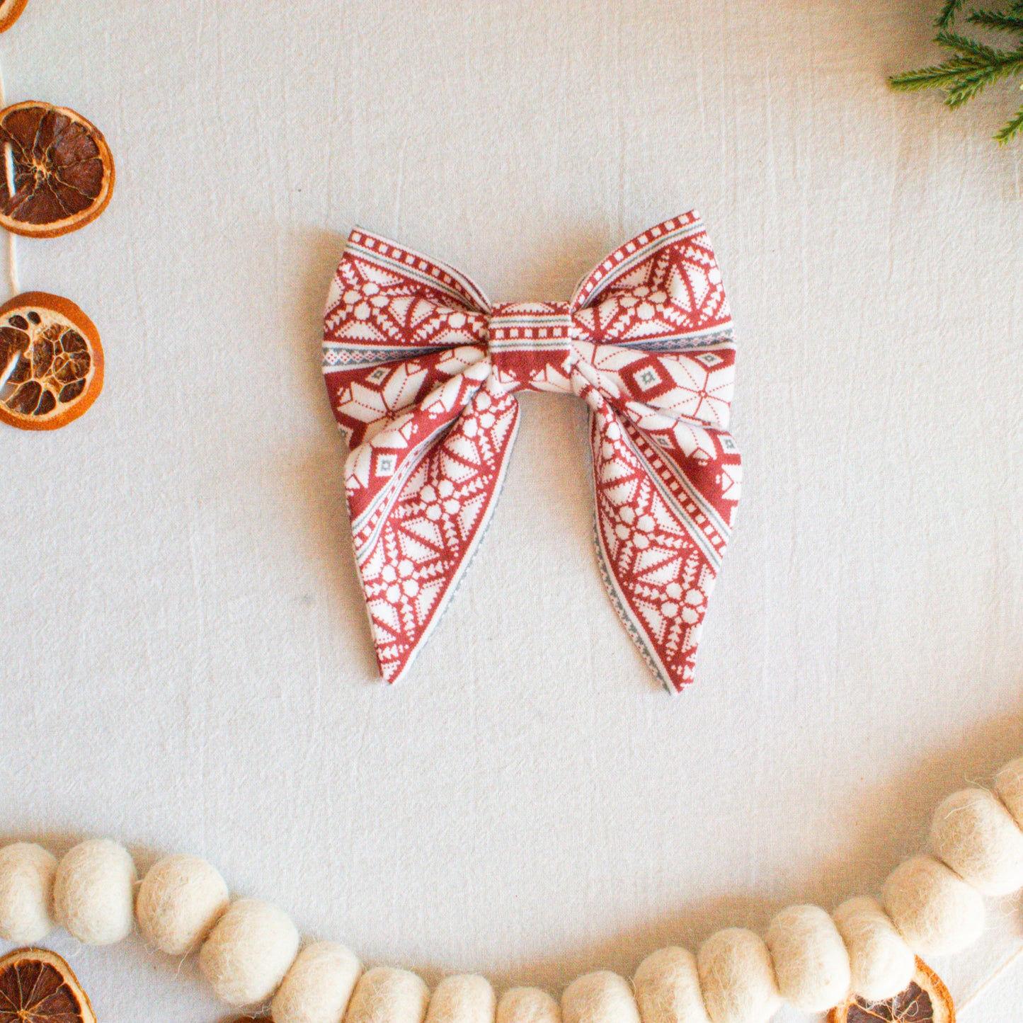 Christmas Sweater Flannel Dog Sailor Bow