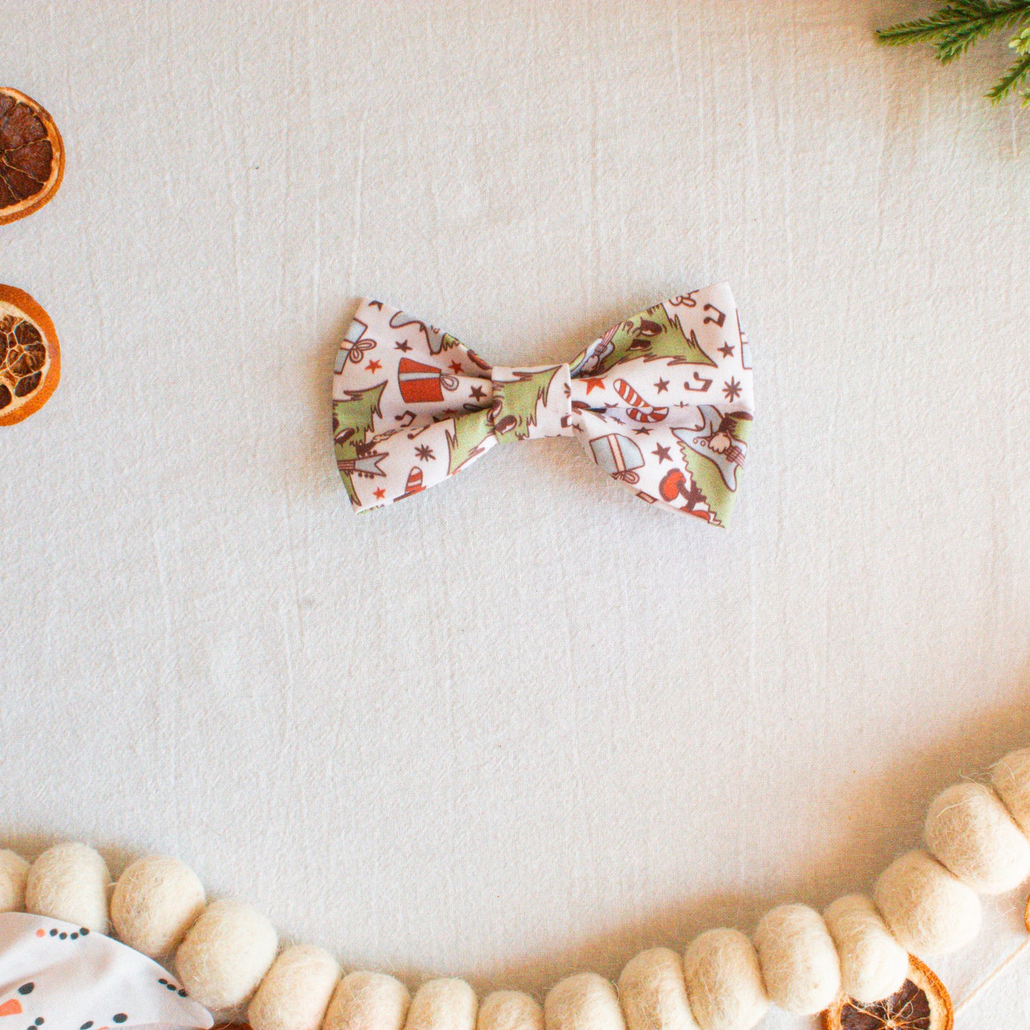 Rockin' Around the Christmas Tree Dog Bowtie