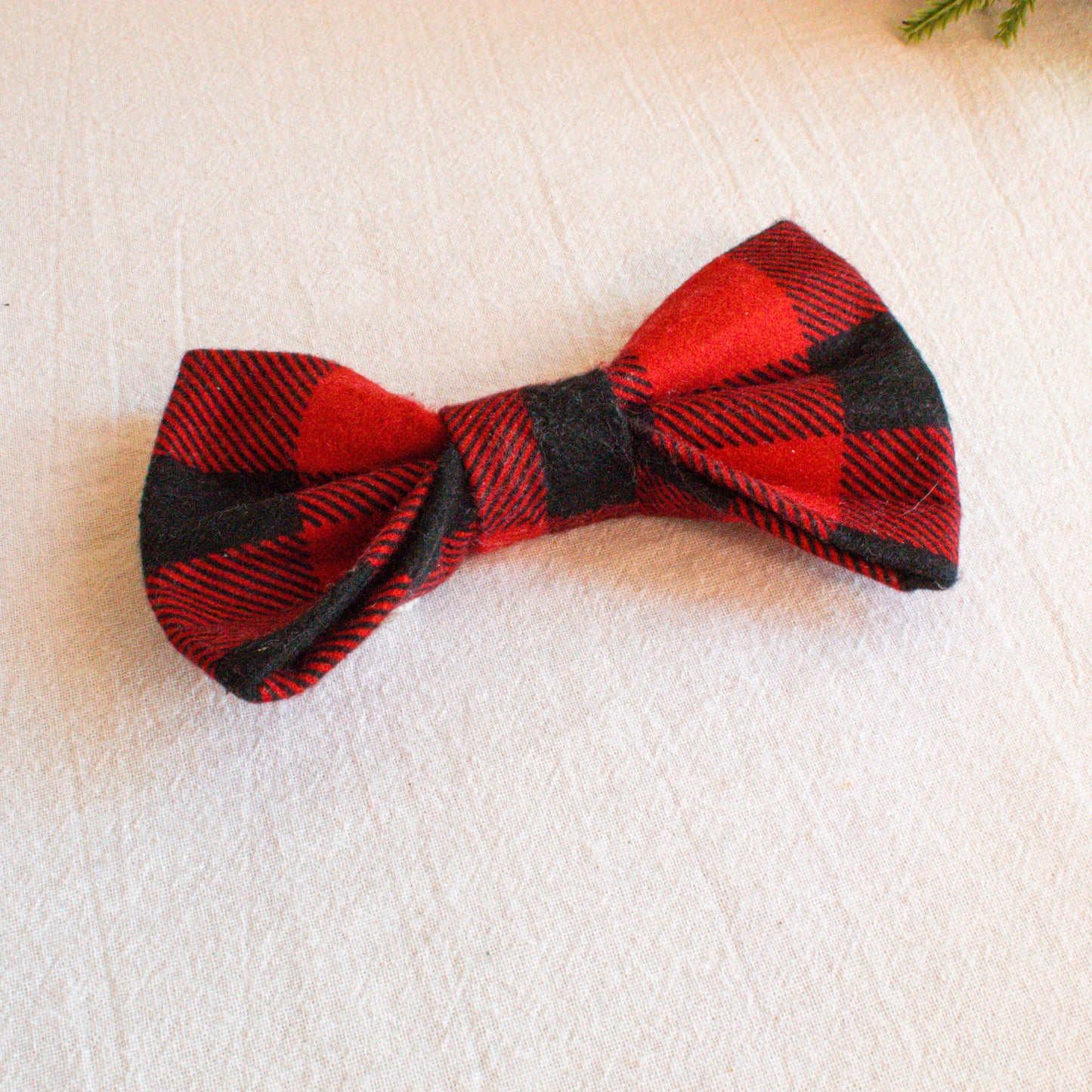 Buffalo Plaid Flannel Dog Bowtie