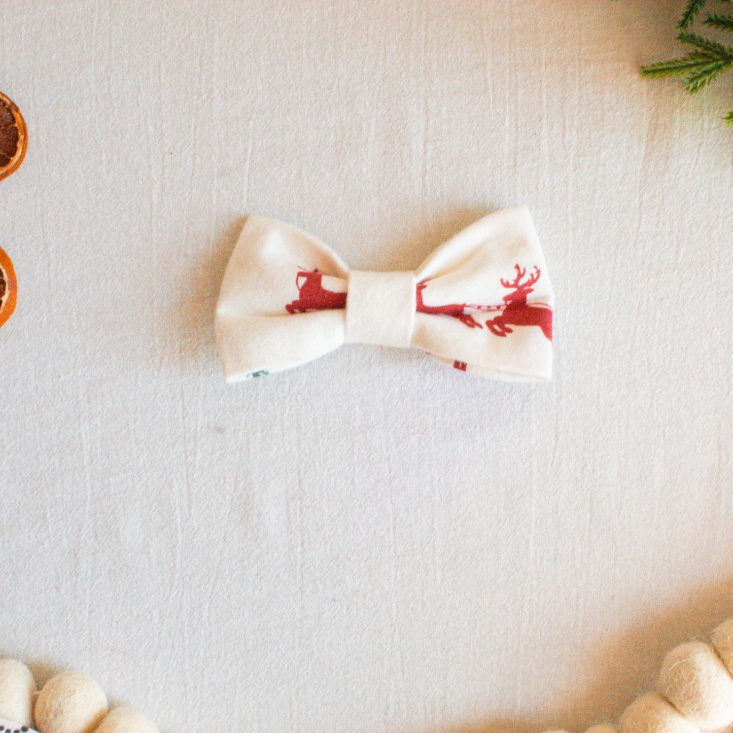 Christmas Tree Farm Flannel Dog Bowtie