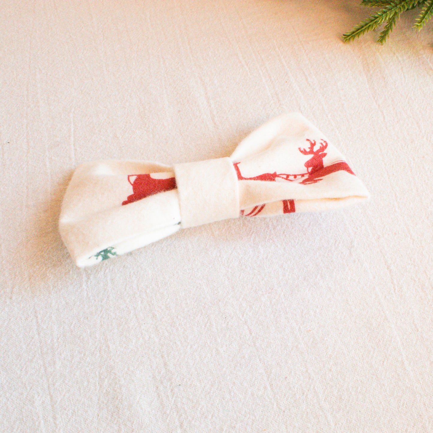Christmas Tree Farm Flannel Dog Bowtie