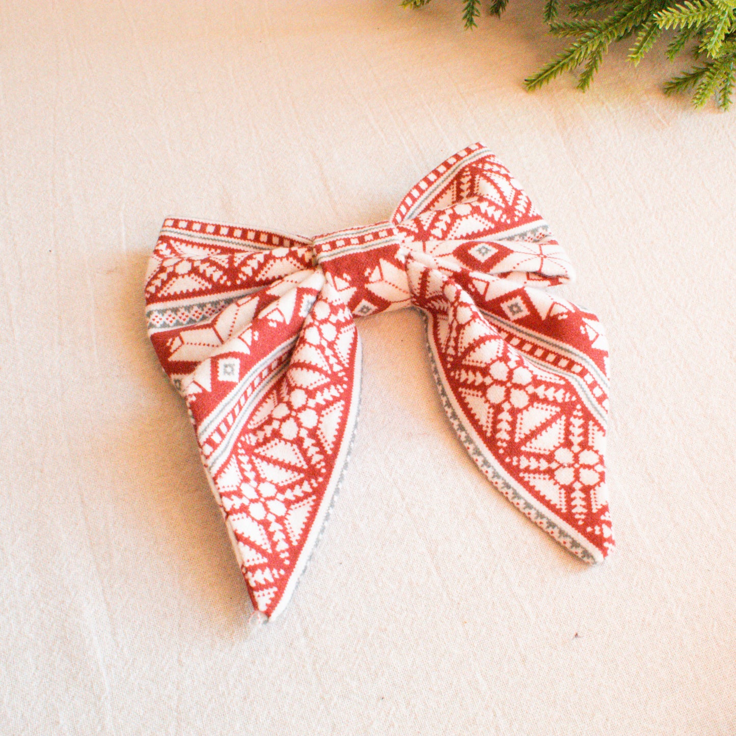 Christmas Sweater Flannel Dog Sailor Bow