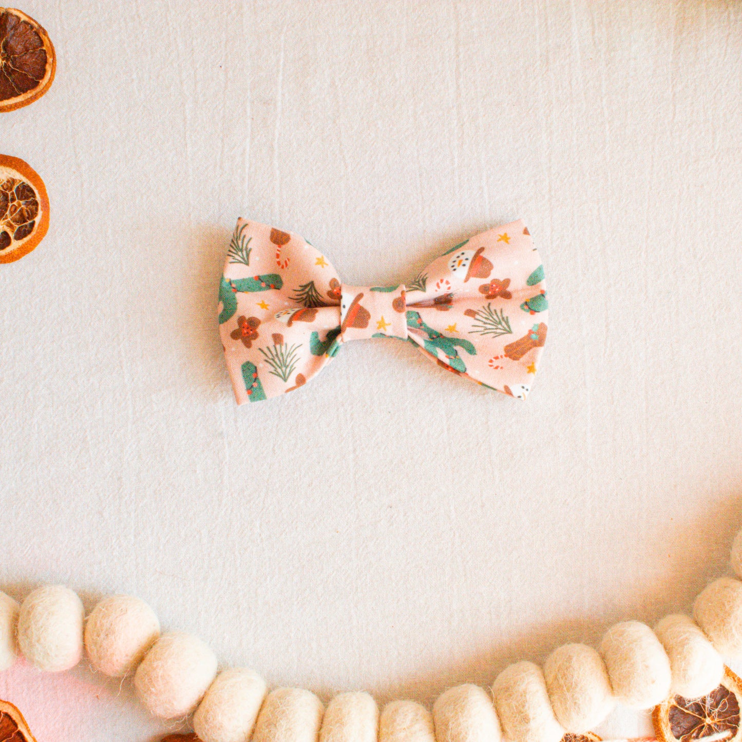Cowboy Christmas Dog Bowtie