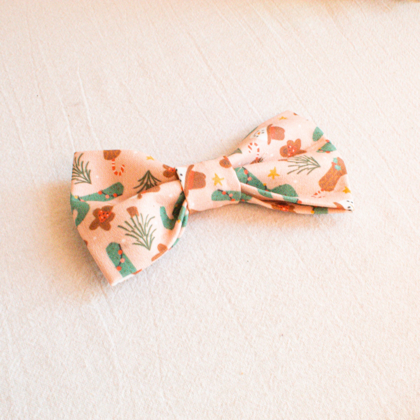 Cowboy Christmas Dog Bowtie
