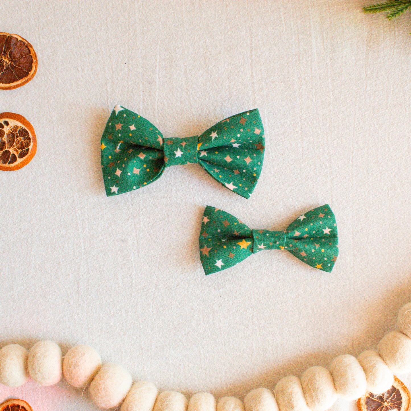 Christmas Stars Dog Bowtie