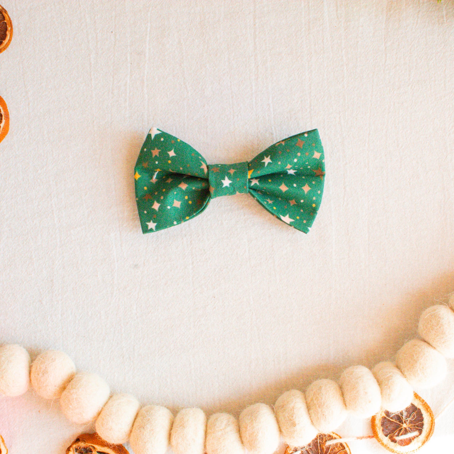 Christmas Stars Dog Bowtie
