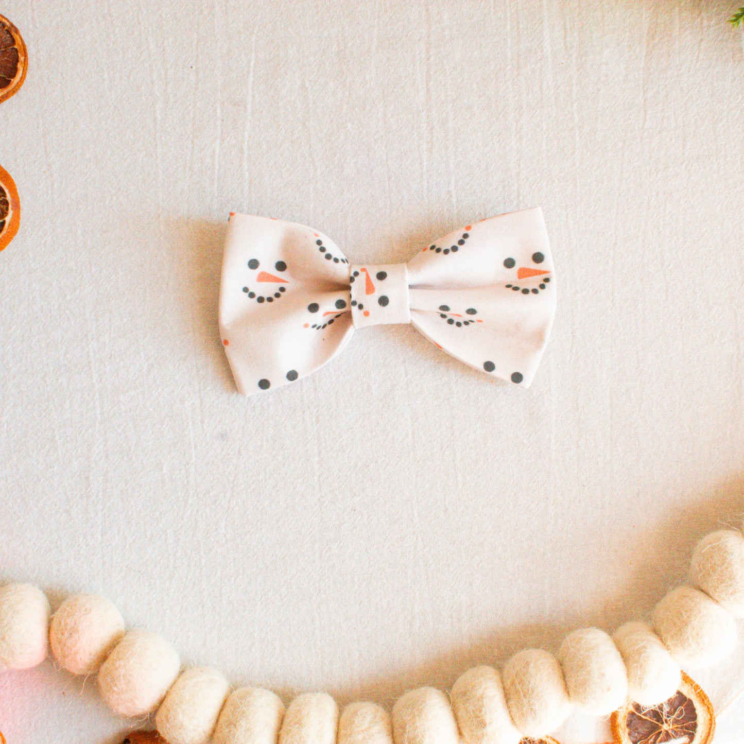 Snowman Dog Bowtie