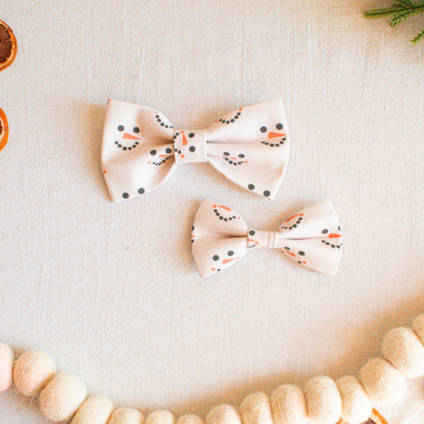 Snowman Dog Bowtie