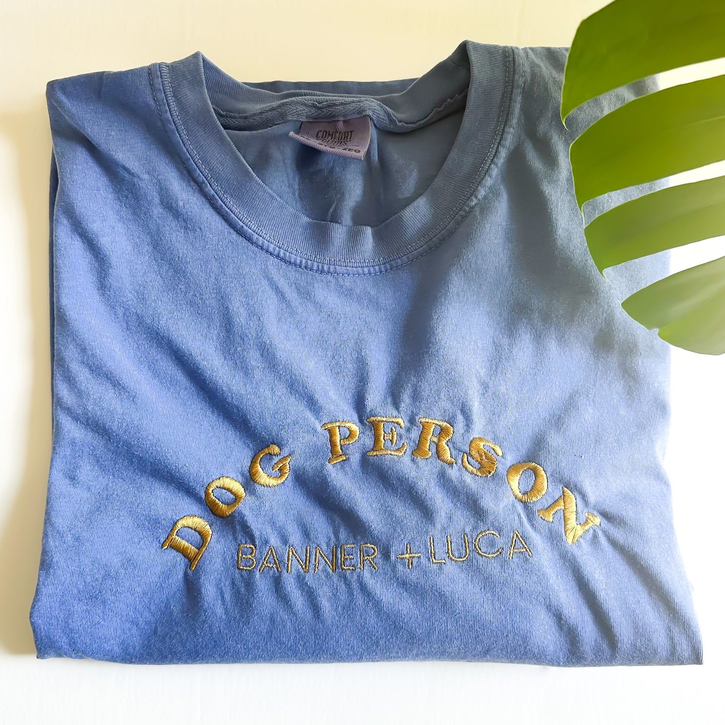Dog Person Embroidered Tee Shirt