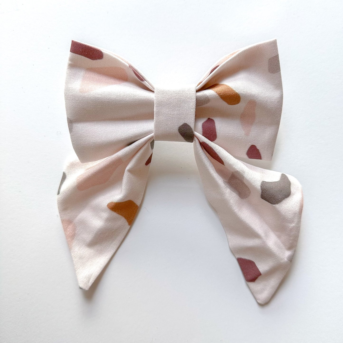 Copper Terrazzo Dog Sailor Bow