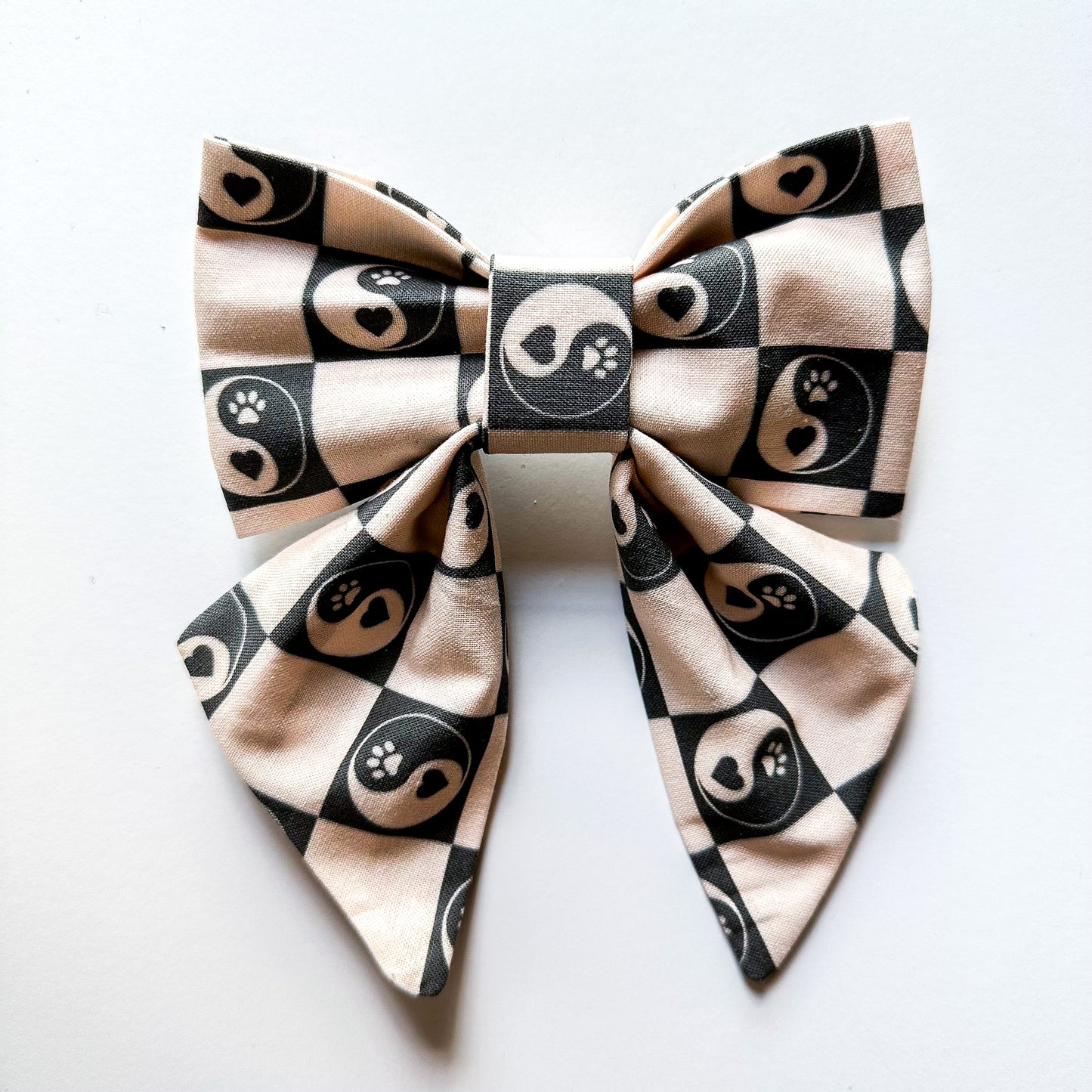 Yin Yang Dog Sailor Bow