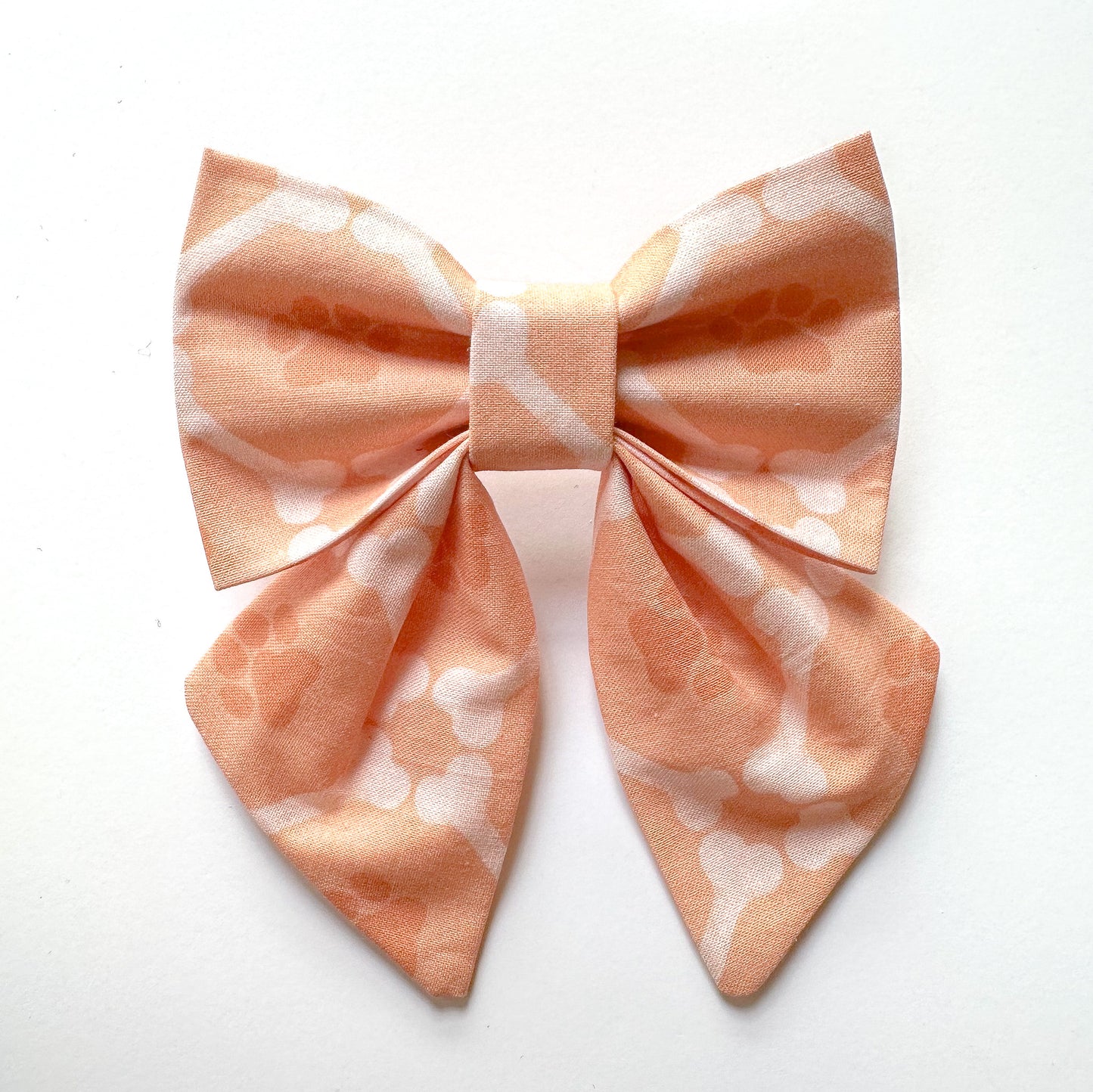 Dog Bones and Paw Prints Dog Sailor Bow