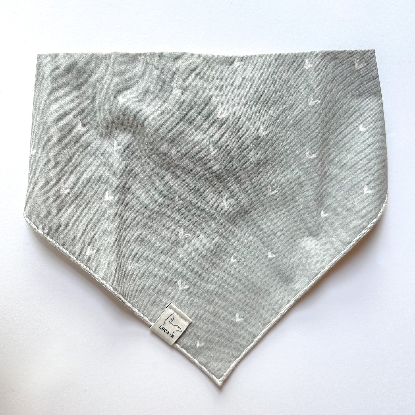 Dainty Hearts on Blue Bandana