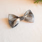 Black and White Plaid Flannel Dog Bowtie