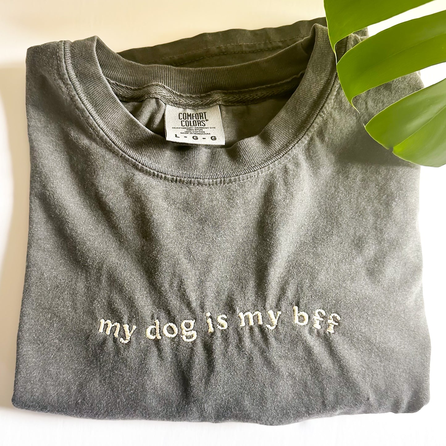 My Dog is my BFF Embroidered Tee Shirt