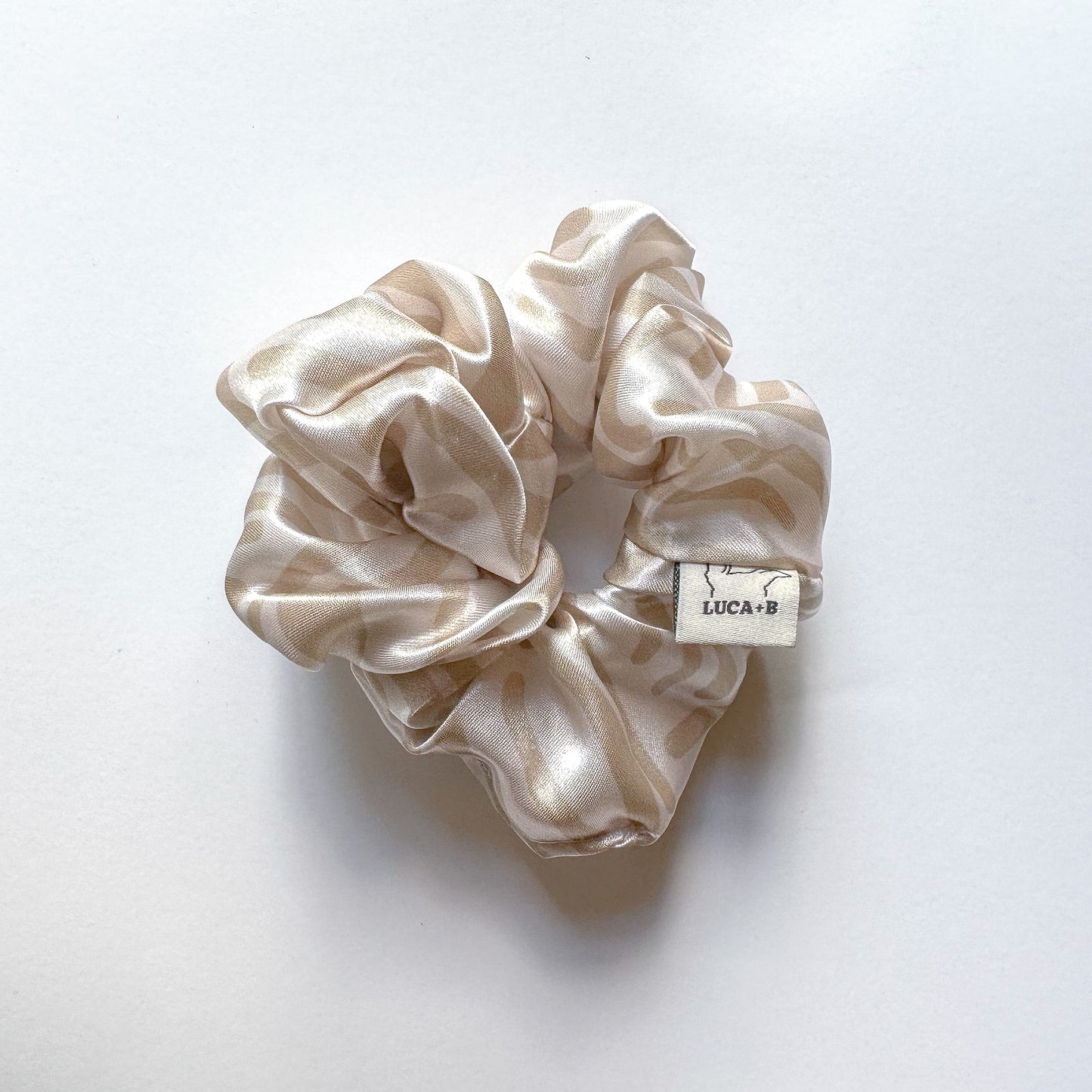 Abstract Squiggle Satin Scrunchie