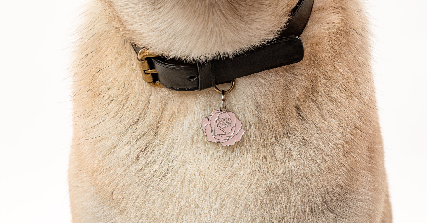 Rose Pet ID Tag