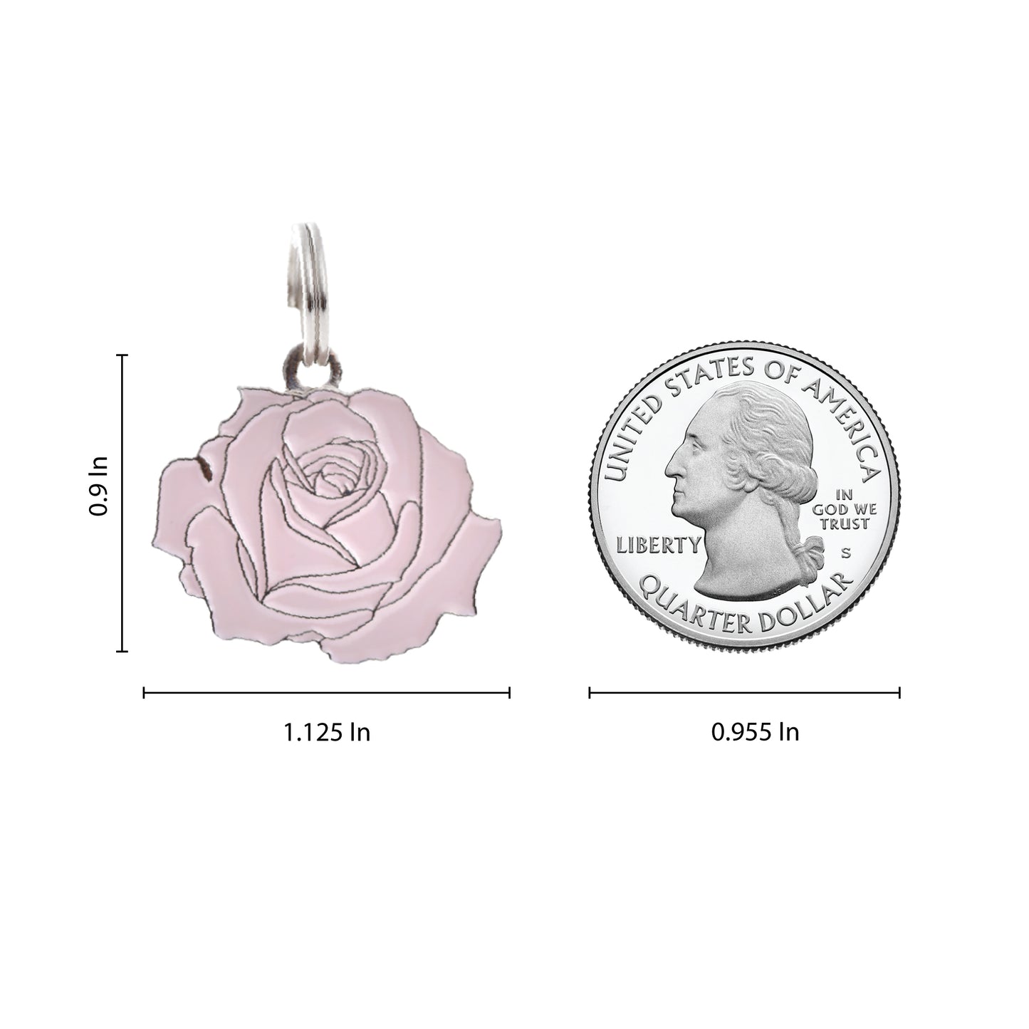 Rose Pet ID Tag