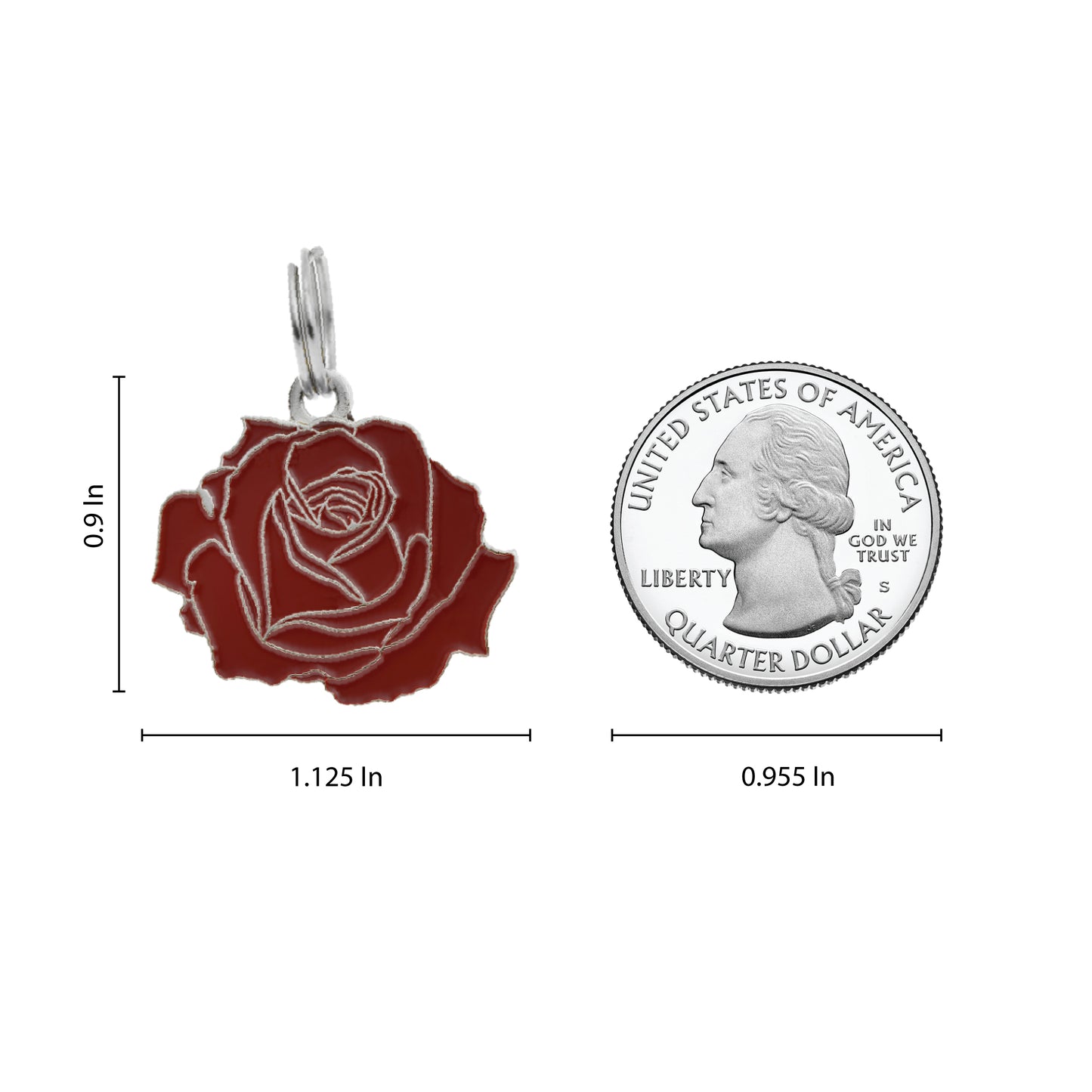 Rose Pet ID Tag