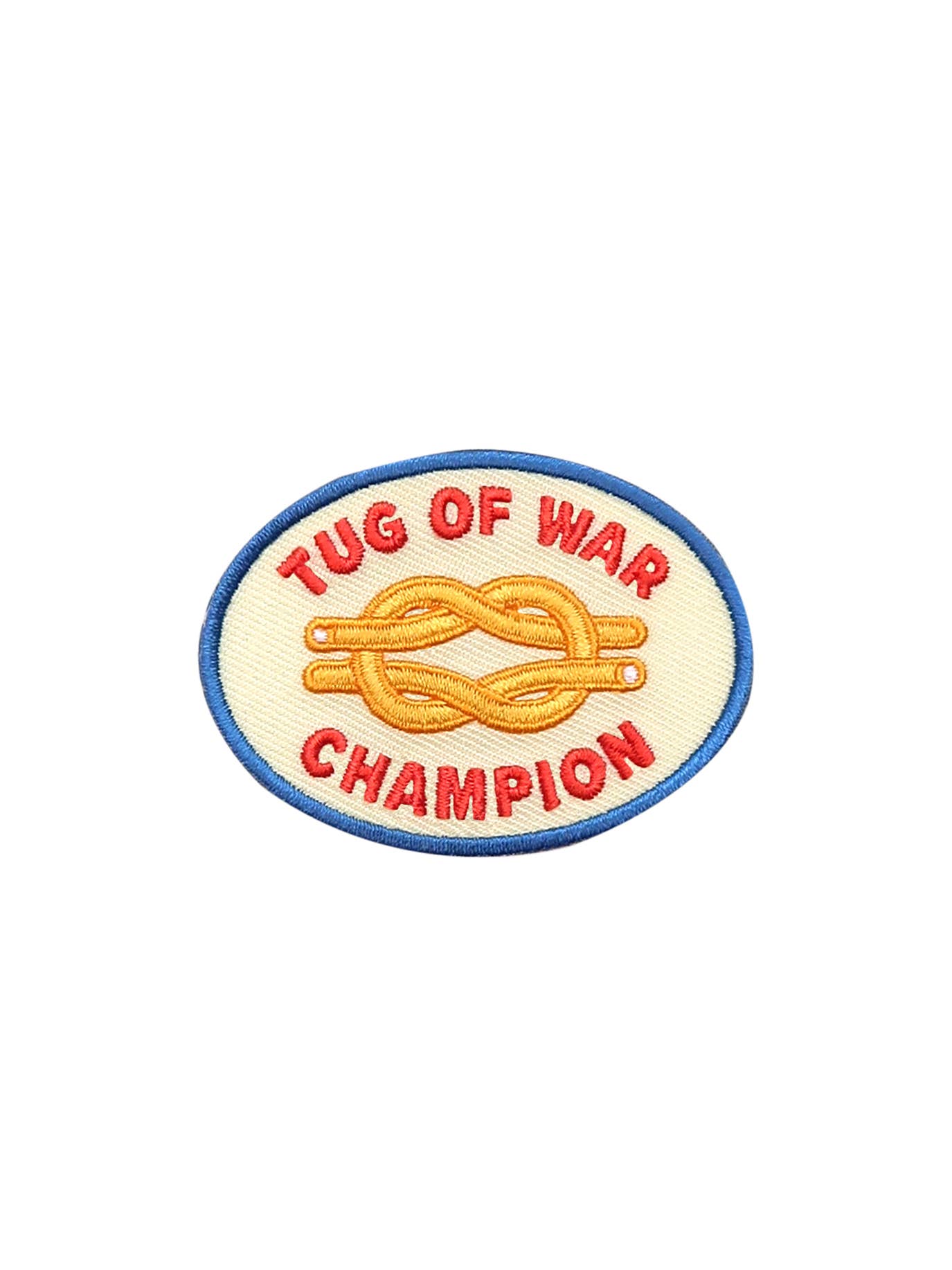 Tug of War Champion iron-on patch for dogs