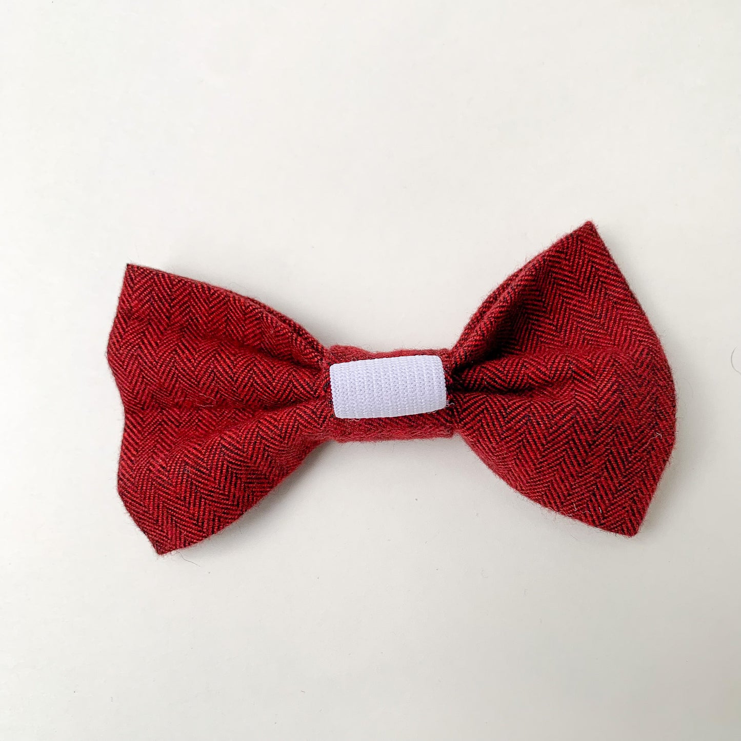 Red Herringbone Holiday Bowtie