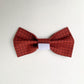 Cranberry Houndstooth Holiday Bowtie
