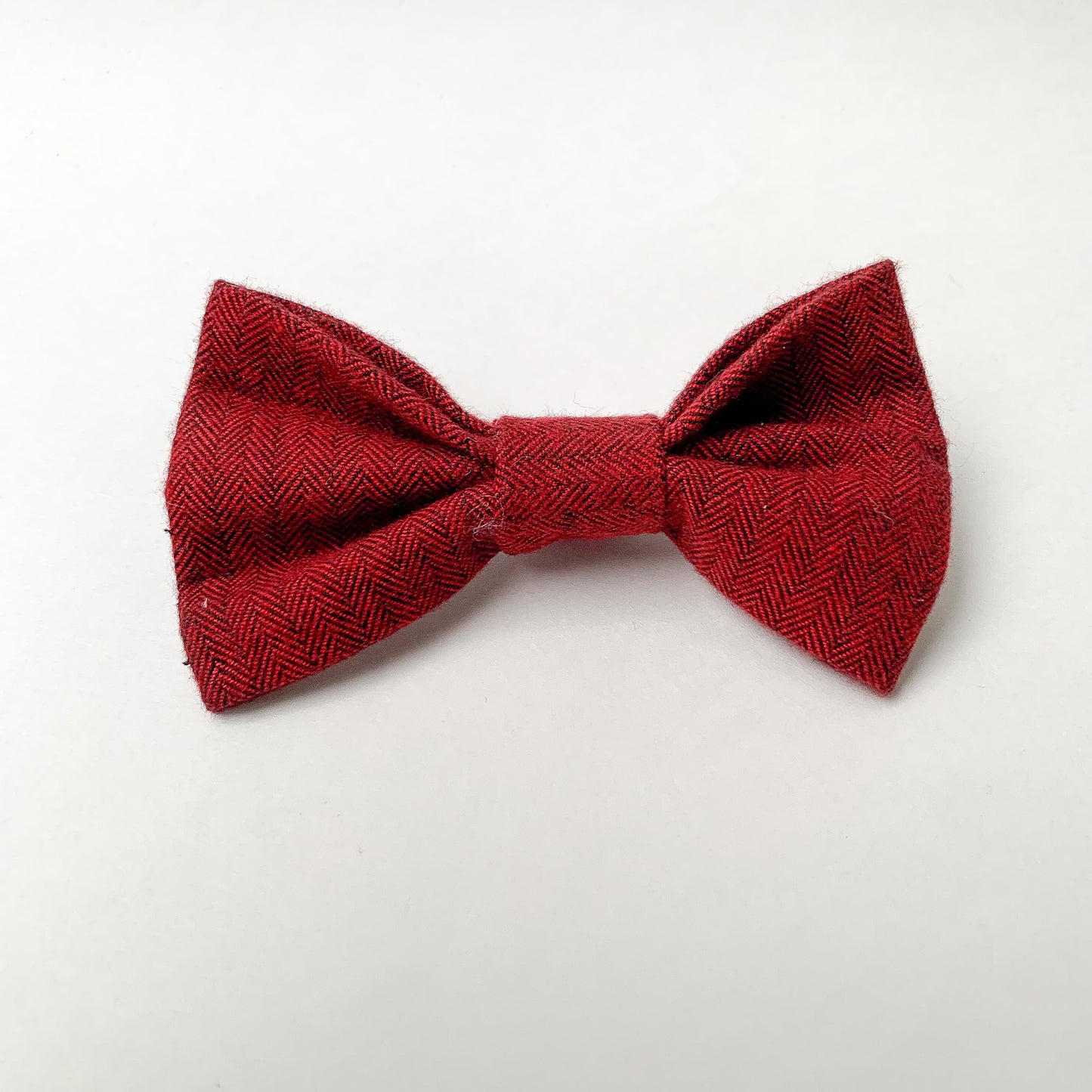 Red Herringbone Holiday Bowtie