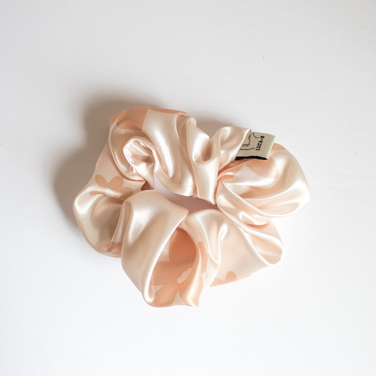 Blush Cutesy Florals Satin Scrunchie