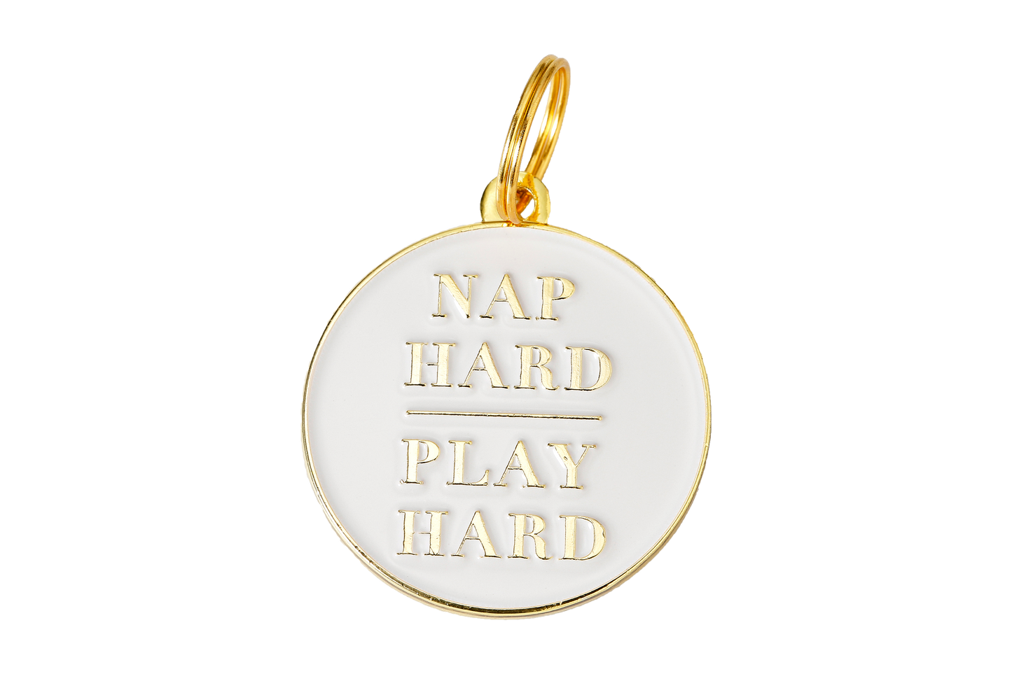 Nap Hard Play Hard Pet ID Tag