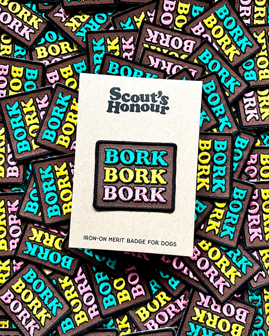 Bork iron-on patch for dogs LIMITED EDITION